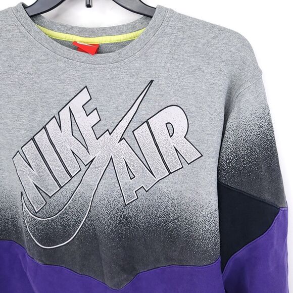 Nike Air Sweatshirt Mens XXL Vintage Pullover Graphic Logo Crew Neck Cotton - Picture 4 of 9